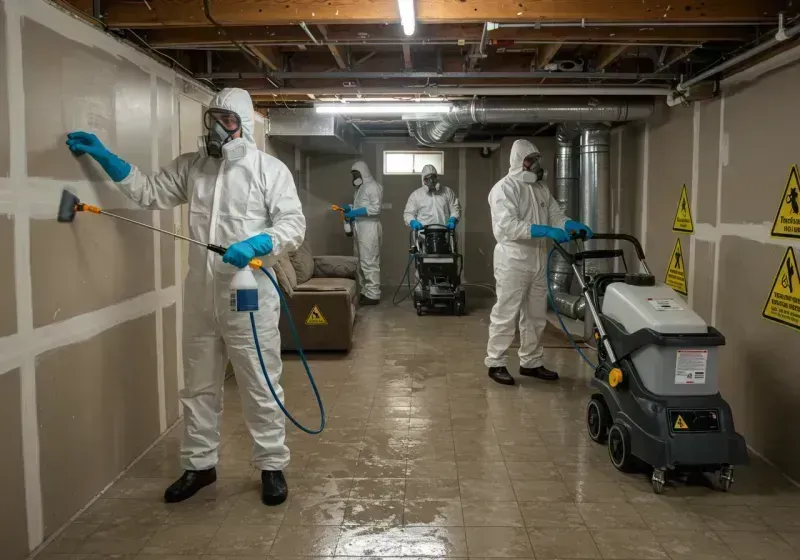 Basement Moisture Removal and Structural Drying process in Whetstone, AZ